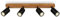 BRILONER - Deckenlampe Vintage schwenkbar, Holzbasis, GU10 Fassung, max. 9 Watt, Deckenleuchte, Lampe, Wohnzimmerlampe, Schlafzimmerlampe, Küchenlampe, Deckenstrahler, 55x6x8,5 cm, Schwarz