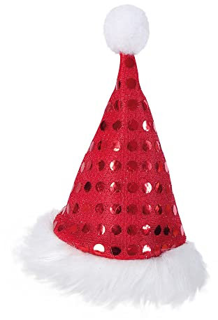 KarnevalsTeufel Haarspange Nikolaus Haarclip Weihnachtsmann Mini Nikolausmütze Weihnachten Santa Claus Accessoire