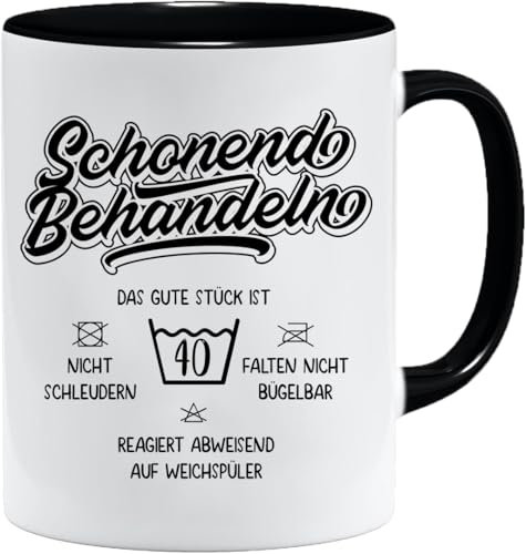 Geschenk Geburtstag Tasse mit Spruch |Schonend Behandeln Das Gute Stück Ist 40 Geschenk zum 40. Geburtstag 40 Jahre | Geburtstag Geschenkideen | Geschenke für Papa | Opa Tasse | Geschenkideen
