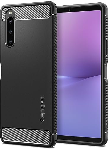 Spigen Rugged Armor Hülle Kompatibel mit Sony Xperia 10 V -Schwarz
