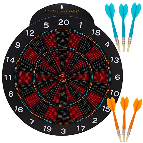 Toyland® 16 Familien-Dartscheibe – Koordinationsspiel für Kinder und Erwachsene – 6 Pfeile mit Gummispitzen Enthalten – Ab 6 Jahren