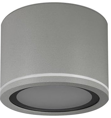 EDO Aufbauspot IP54 Deckenspot Matt Grau Flach & Rund - Ø90*60mm Deckenleuchte, Aufbauleuchte für Bad Badezimmer Wasserfest, Aufbaustrahler Deckenlampe Aluminium - no inkl. tauschbarem LED GX53