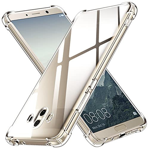 ivoler Funda para Huawei Mate 10, Carcasa Protectora Antigolpes Transparente con Cojín Esquina Parachoques, Suave TPU Silicona Caso Delgada Anti-Choques Case