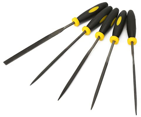 Set di Lime per Legno Lima di Precisione Piatta per Lavorazione del Legno, Metallo (3 * 140 mm)