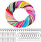 Ticeed 200 Pcs Scoubidou Fili 1.8mm, 20 Colori Nastri Scooby Doo Corde Plastica per DIY 1m con Gancio e Anello,Anello di Ferro e Chiusura Aragosta per Fai da Te (Stile 1)