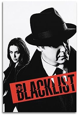 ELedvb The Blacklist Poster James Spader Megan Boone Leinwandposter Dekorative Malerei Leinwand Wandposter und Kunstbild Druck Moderne Familie Schlafzimmer Dekor Poster 50 x 75 cm
