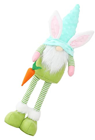 OATIPHO Stoffwichtelpuppe Osterpuppe Hübscher Puppenschmuck Puppendekoration Lustige Fotorequisite Mit Langen Beinen Und Künstlichem Bart Für Verschiedene Festen