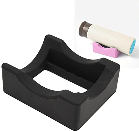 Tissting Silicone Cup Cradle Non-Slip Tumbler Holder for DIY Crafting - Compatible with Tumblers Mugs Bottles Glass Cans Easy Clean Portable Tool for Vinyl Decal Application Black