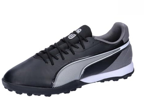 PUMA Unisex Adults King Match TT Soccer Shoe, PUMA Black-PUMA White-COOL Dark Gray, 42 EU