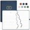 EMSHOI Notebook per riunioni A4 Project Organizer - Blocco note con copertina rigida da 240 pagine con foglietti adesivi, carta da 100 g/m², passante per penna, tasca interna, diario in pelle p