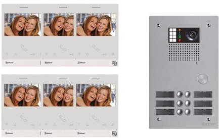 Kit interphone vidéo collectif Bus 2 Fils G2P 6 appels - GKVG2P/206