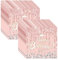 Wekuw Servietten Happy Birthday, 40 Stücke Rose Geburtstag Serviette 33 * 33cm Servietten Geburtstag Tischdeko Geburtstag Servietten, für Mädchen Geburtstag Party Dekoration (Rose)