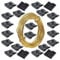 Clip Over Sawtooth Hanger Picture Frame Back Board 2-3mm Pack of 20 with Brass Picture Wire 3 Metres for Photo Frame Hanging Photos Hanger Artwork.