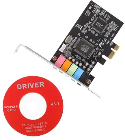 BESTonZON 2pcs Pcie Sound Card for Sound Card Internal Audio Pcie to Stereo Surround Compatible