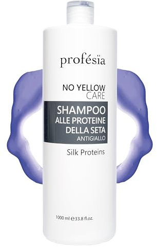 PROFESIA Professionelles Anti Gelbstich Shampoo mit Seidenproteinen 1000 ml - für Haarfarbe Blond und Blondierung Haare - No Yellow Shampoo für Glossing Haare und Geschmeidiges - Haarpflege