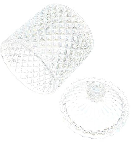 Alipis Wattestäbchenbox Aus Glas Kosmetik-organizer Aus Glas Obstschale Behälter Für Lebensmittelgläser Lebensmittelbehälter Gläser Mit Deckel Lebensmittelspender Einmachglas Snack