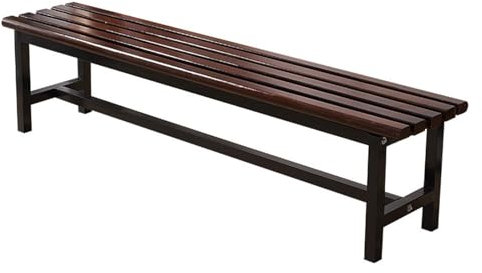Gartenbank wetterfest ,gartenbank metall ,parkbank ,metallbank ,gartenbank alu ,für 2-4 Personen,120*37*45cm,Mit Schuhregal,braun,Ohne Rückenlehne,Stahl,für Garten, Terrasse, Außenbereich ( Color : Br