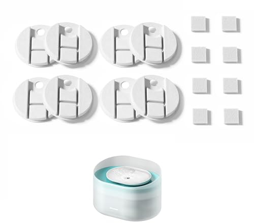 PETLIBRO Replacement Filters for Capsule Dog Fountain PLWF008, 4 Month Set of Filters for Dog Water Dispensers, 8 Count Pack, White