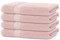 BANANALU 4 Handtücher Set 50x100cm 100% Baumwolle Gästehandtücher Handtuch Rosa