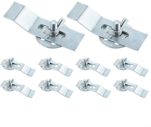 Clips de fregadero de acero chapado en zinc, kit de instalación de fregadero de montaje inferior, paquete de 10
