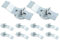 Clips de fregadero de acero chapado en zinc, kit de instalación de fregadero de montaje inferior, paquete de 10