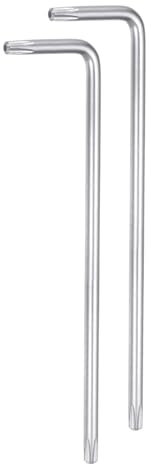QUARKZMAN 2pcs T15 Clé Torx Inviolable Clés en Étoile Bras Long Clé à 6 Points en Forme de L Outil Manuel en Acier au Chrome-Vanadium pour les Réparations automobiles/Domestiques