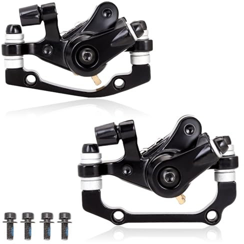 1 Pair Mechanical Disc Brake Set, Universal Front and Rear Disc Brake Caliper Bilateral Caliper Disc Brake Dual Piston Mountain Bike Alloy Cable Brake Bicycle Accessories