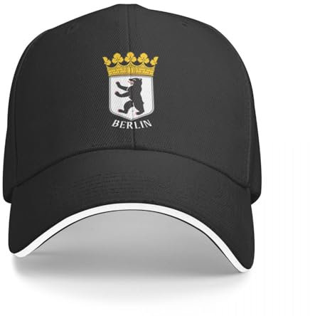 ORURYRTW Hüte sind modisch und warm Berlin Wappen Deutschland Wandern Baseballmützen Frauen Männer High-End Männlich Strand Baseballkappe Hut Trucker Cap
