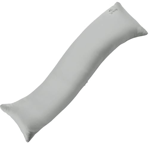 Sei Design Bezug für Seitenschläferkissen Seitenschläferkissenbezug Kissenbezug - Soft-Touch Mikrofaser, S-Form, 40x130 cm, Pastellfarben - Pflegeleicht & Reißverschluss
