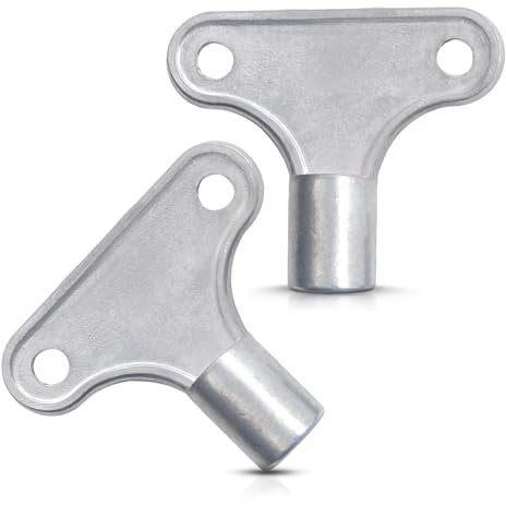 Radiator Bleed Key | Radiator Key Set (Pack of 2) for Bleeding & Air Vent | Heater Bleeding Key to Remove Trapped Air | Radiator Valve Key for Venting Air Valve | Zinc Alloy Radiator Key Bleed Key UK