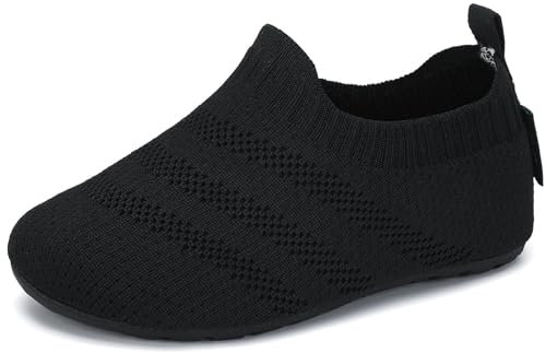 SAGUARO Kinder Hausschuhe Mädchen Jungen Pantoffeln Weich Rutschfest Hüttenschuhe Leicht Flexibel Slippers, Bleigrau 32/33 EU