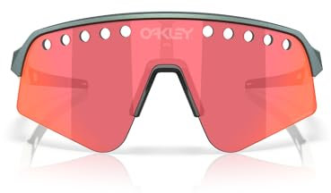 Oakley Brillen für Herren, Silber matt/Blau Colorshift/Prizm Trail Torch, 39 mm