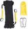 Gangying 12mm Climbing Rope Outdoor Rope 33FT(10m) Static Climbing Rope Fire Rescue Parachute Rope Braid Nylon Rope with 2 Steel Hooks for Hiking Outdoor Mountaineering Sports Camping