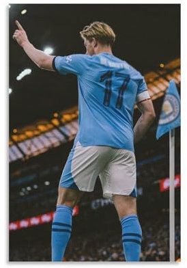 YOUMAN Kevin De Bruyne Poster, Spieler, Fußball, Bild, Druck, Wandkunst, Poster, Gemälde, Leinwand, Poster, Kunstwerke, Raumästhetik, 20 x 30 cm