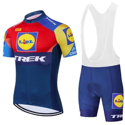RDCYCLIST 2025 Pro Team Radsporttrikot-Set für Männer, atmungsaktives MTB-Rennradtrikot Paddad Bib Short Trikots (4XL)