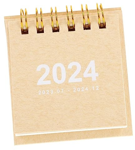 Angoily 2024 Mini Tischkalender schreibtischkalender tischkalender basteln schreibtisch kalender Home-Desktop Büro-Monatskalender Stehkalender für den täglichen Gebrauch Papier