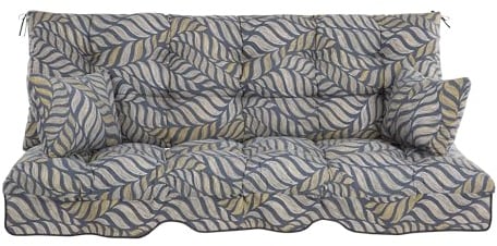 PATIO Hollywoodschaukel Auflage 175x50 cm Ravenna Sitzpolster mit Rückenlehne für Gartenbank Seitenkissen Schnüre