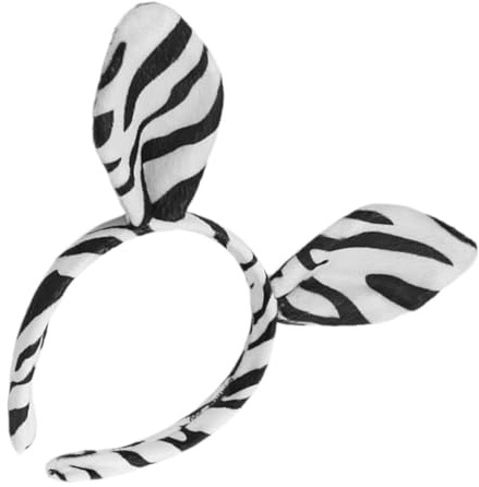 HONITANO Zebra Haarreif Plüsch Tierohren Stirnband Damen Party Karneval Halloween Cosplay Accessoire