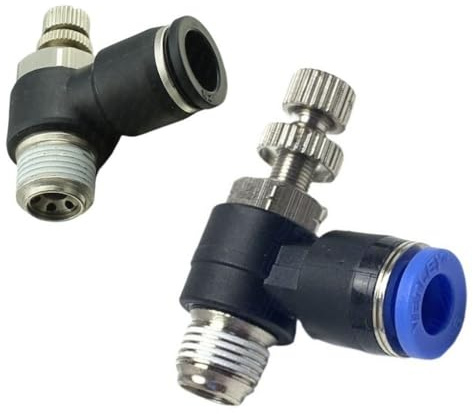 SL 1/8 -1/2 BSP NPT Männlich X 5/32-1/2 4-12mm Rohr Push-In Verbinden Restrictor Drossel Ventil Pneumatische Armaturen Flow Controller(NPT,6mm,1/8)
