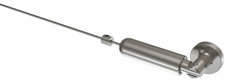 Interdeco Seilspanngarnituren (2 Sets), Seilgarnituren, vernickelt, Davis, inkl. 5 Meter Gardinenseil