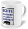 printplanet XXL Riesen-Tasse mit Spruch: Echte Einhörner haben Kurven (Schild) - Kaffeebecher, Sprüchebecher Becher, Mug