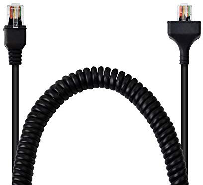 TWAYRDIO RJ-45 8 Pin to 8 Pin Replacement Microphone Cable Mic Cord for Kenwood Mobile Radio KMC-30 KMC-32 KMC-35 TK-7100 TK-760 TK-768 TK-780G M-261A TM-271A