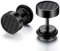 Flong Männer Ohrstecker Damen Ohrringe, 8mm Edelstahl Gestüt Stecker Kohlenstoff Carbon Fiber Kohlefaser Ohrringe Ohrstecker Ohrhänger Schwarz Fake Plug Tunnel Herren …