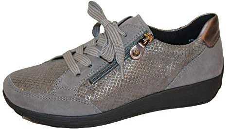 ARA Damen Lissabon Sneaker, Blau Marineblau Silber, 37.5 EU
