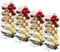 Cedilis 4 Pack Acrylic Lipstick Holder Organizer, 64 Slot Clear Lip Gloss Storage Organizer, Fish Shape Lipstick Display Stand Tower for Cosmetic Makeup and Dresser Display