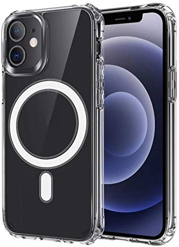 RHOADA Transparent für iPhone 11 Hülle 6,1 Zoll magnetische Hülle kompatibel mit MagSafe Charging, [Anti-Gelb] [Ultra Slim] [200% Fallschutz] PC + Silikonrahmen Schutzhülle…