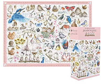 Wrendale Designs by Hannah Dale - Garden Birds Jigsaw Puzzle - 1000 Words