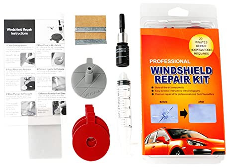 raspbery Kit de réparation de Pare-Brise, Liquide de réparation de vitres, Outils de Nettoyage de Voiture, Kit de réparation de Taches de vitres d'auto