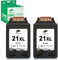 COLORETTO Wiederaufbereiteter Ersatz für Druckertintenpatrone für HP 21 XL (2 Schwarz) 3940 D1530 F2280 D2360 D2460 Officejet 4315 PSC 1410