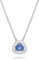 Swarovski Millenia Collana Elegante, con una Pietra Blu Scura dal Taglio Trilliant e PavéSwarovski , Placcata in Tonalità Rodio, Blu